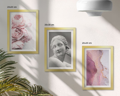 3-piece wall art set Romantic peonies sculpture of a woman abstract
