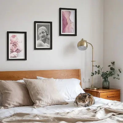 3-piece abstract peony woman sculpture wall art set romantic floral inspired wall decorations