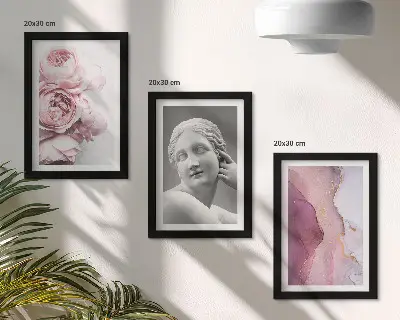 3-piece abstract peony woman sculpture wall art set romantic floral inspired wall decorations
