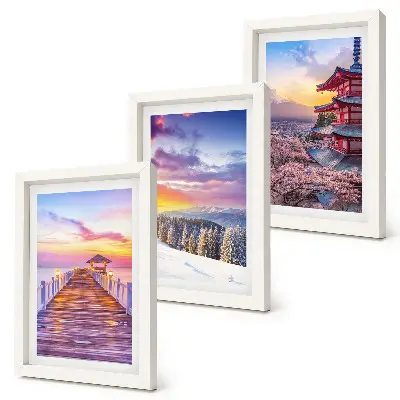 3-piece romantic landscape wall art set with picturesque skies