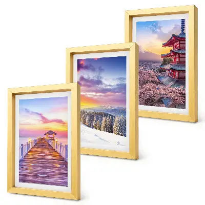 3-piece romantic landscape wall art set with picturesque skies