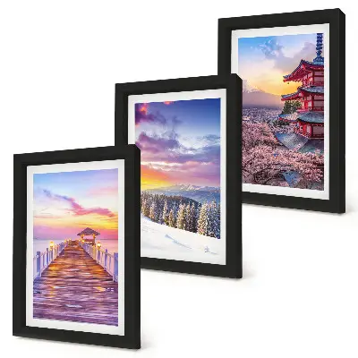 3-piece romantic landscape wall art set with picturesque skies