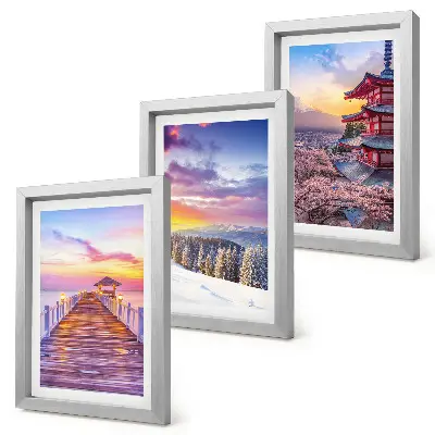 3-piece romantic landscape wall art set with picturesque skies