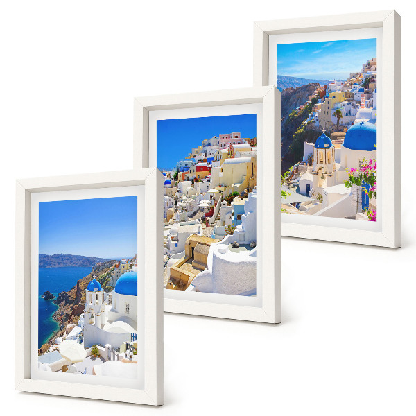 Photo frame wall Landscape architecture views of the city of Oia Santorini Greece