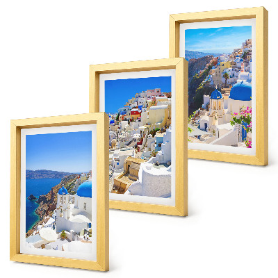 Photo frame wall Landscape architecture views of the city of Oia Santorini Greece