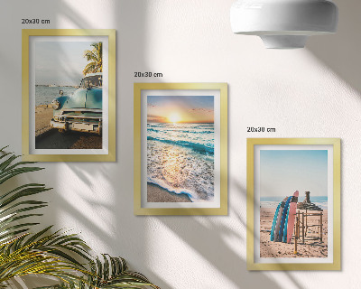 3-piece wall art set Miami vacation views sunset over the sea