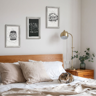 Photo frame wall Graphics with food and culinary slogans