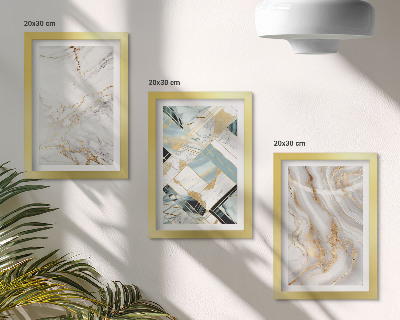 Framed triptych Elegant, fashionable abstract marble patterns