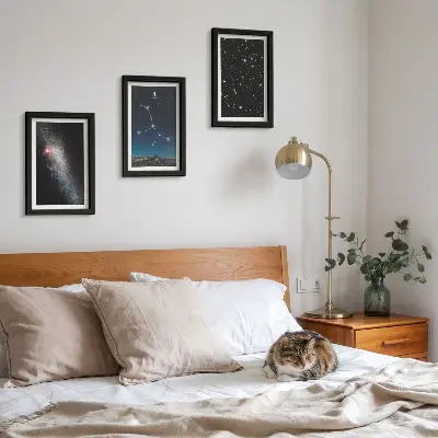 3-piece wall art set featuring a galaxy view of the Virgo constellation