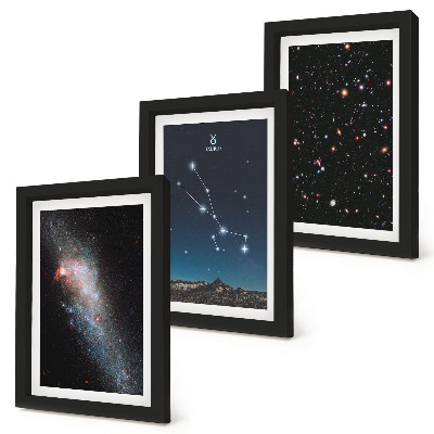 Photo frame wall Cosmic starscapes and the constellation of Taurus