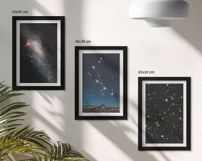 Photo frame wall Cosmic starscapes and the constellation of Taurus