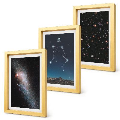 Photo frame wall Space galaxy constellation Libra night sky