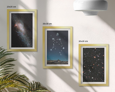 Photo frame wall Space galaxy constellation Libra night sky