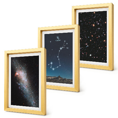 Photo frame wall Cosmic landscapes of galaxies and the constellation of Scorpius