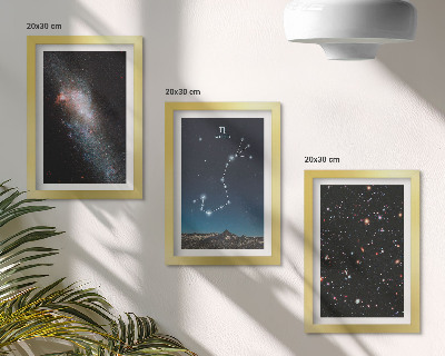 Photo frame wall Cosmic landscapes of galaxies and the constellation of Scorpius