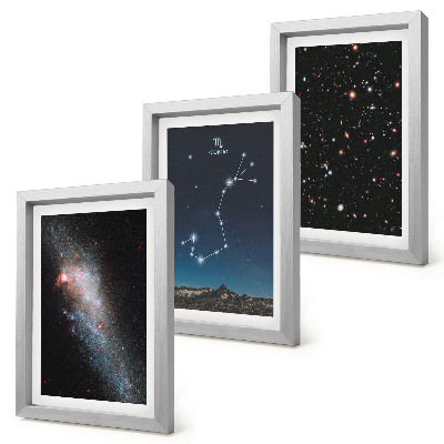 Photo frame wall Cosmic landscapes of galaxies and the constellation of Scorpius