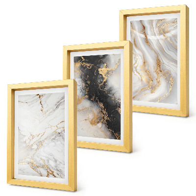 Photo frame wall Abstract patterns in shades of white and black