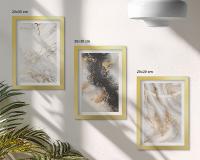 Photo frame wall Abstract patterns in shades of white and black