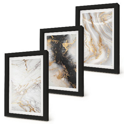 Photo frame wall Abstract patterns in shades of white and black