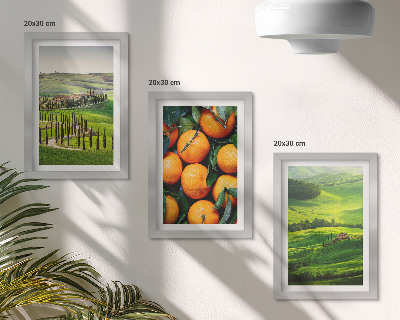 Photo frame wall Italian countryside landscape with oranges and nature