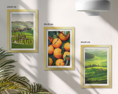 Photo frame wall Italian countryside landscape with oranges and nature