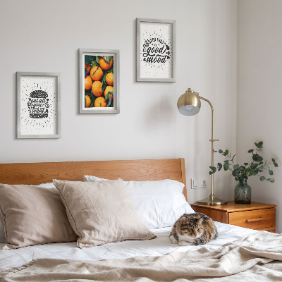 3-piece wall art set Kitchen motifs and juicy oranges