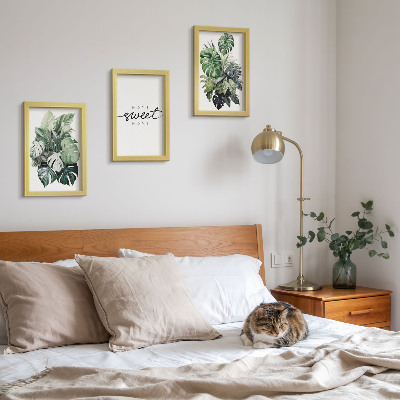 Photo frame wall Green plants with the words Sweet Home