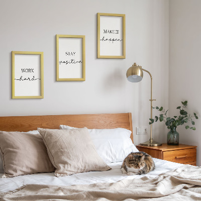 Framed triptych Minimalist motivational quotes that inspire