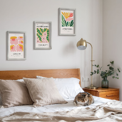 Photo frame wall Flowers and leaves in a modern style posters