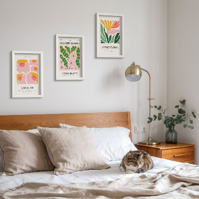 Photo frame wall Flowers and leaves in a modern style posters