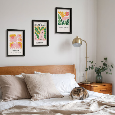 Photo frame wall Flowers and leaves in a modern style posters