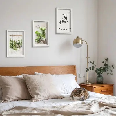 Dried Herbs Kitchen Triptych Wall Art framed three-piece set