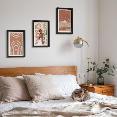 3-piece wall art set Boho abstract shapes and illustrations