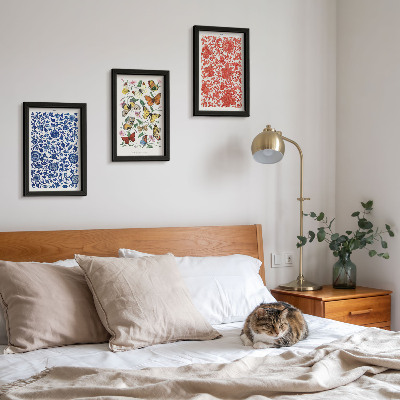 Photo frame wall Vintage flowers butterflies and ornaments posters