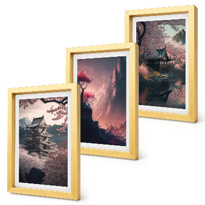 Photo frame wall Fantasy landscapes of Japan mountain landscapes
