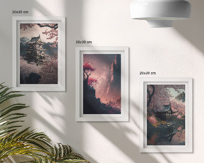 Photo frame wall Fantasy landscapes of Japan mountain landscapes