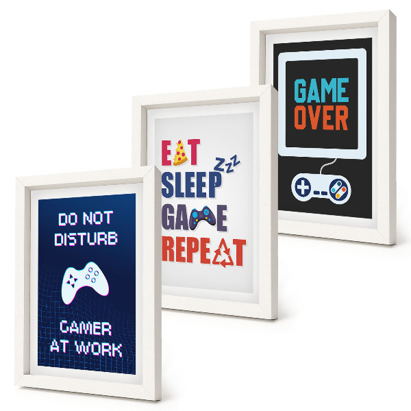 3-piece wall art set Entertainment-related player subtitles