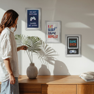 3-piece wall art set Entertainment-related player subtitles