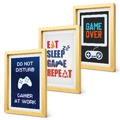 3-piece wall art set Entertainment-related player subtitles