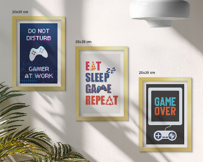 3-piece wall art set Entertainment-related player subtitles
