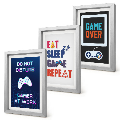3-piece wall art set Entertainment-related player subtitles
