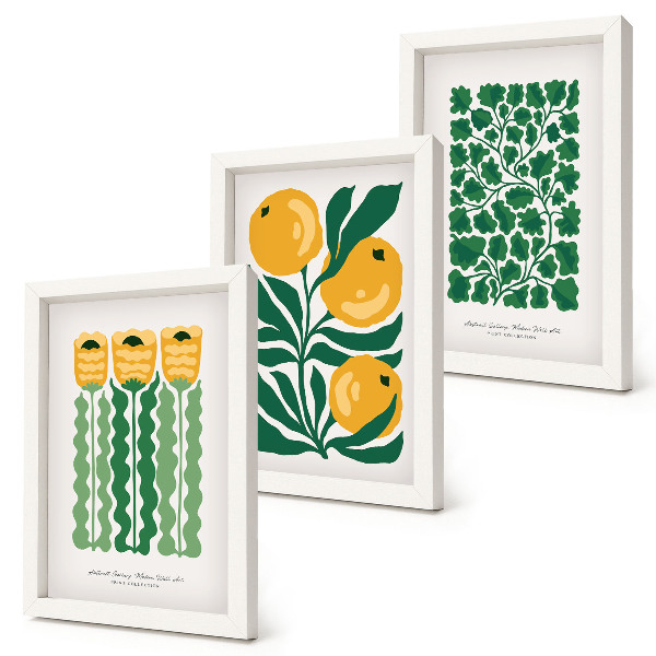 Photo frame wall Plant patterns with flowers and leaves posters