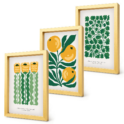 Photo frame wall Plant patterns with flowers and leaves posters