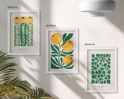 Photo frame wall Plant patterns with flowers and leaves posters