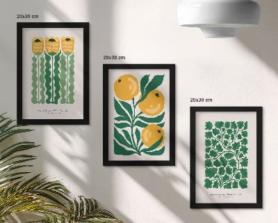 Photo frame wall Plant patterns with flowers and leaves posters