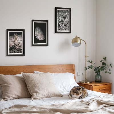 Photo frame wall Astronaut on the Moon Footprint Photo