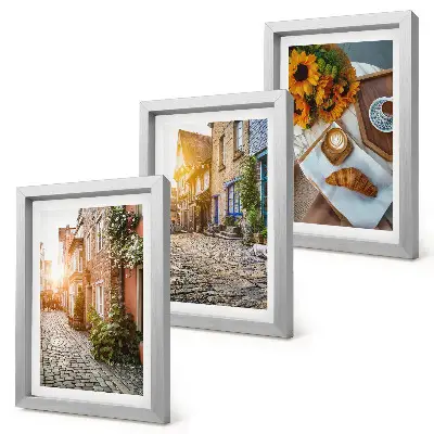 Photo frame wall Charming streets with coffee and sunflowers