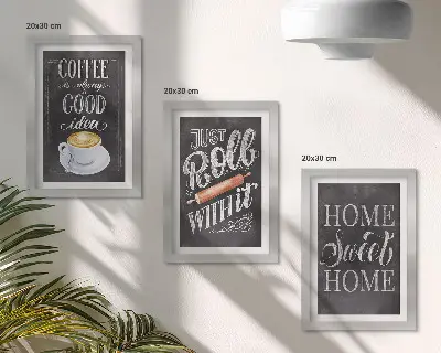 Photo frame wall featuring a coffee and cozy home theme