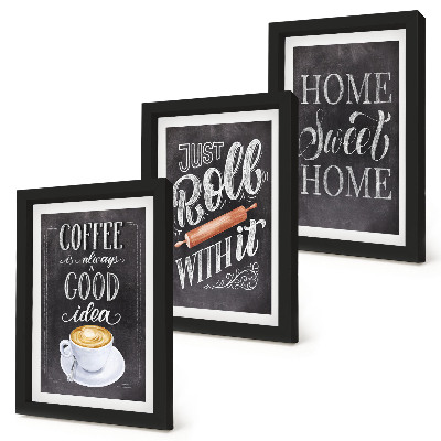 Photo frame wall Coffee, home warmth and coziness