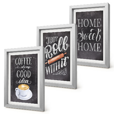 Photo frame wall Coffee, home warmth and coziness